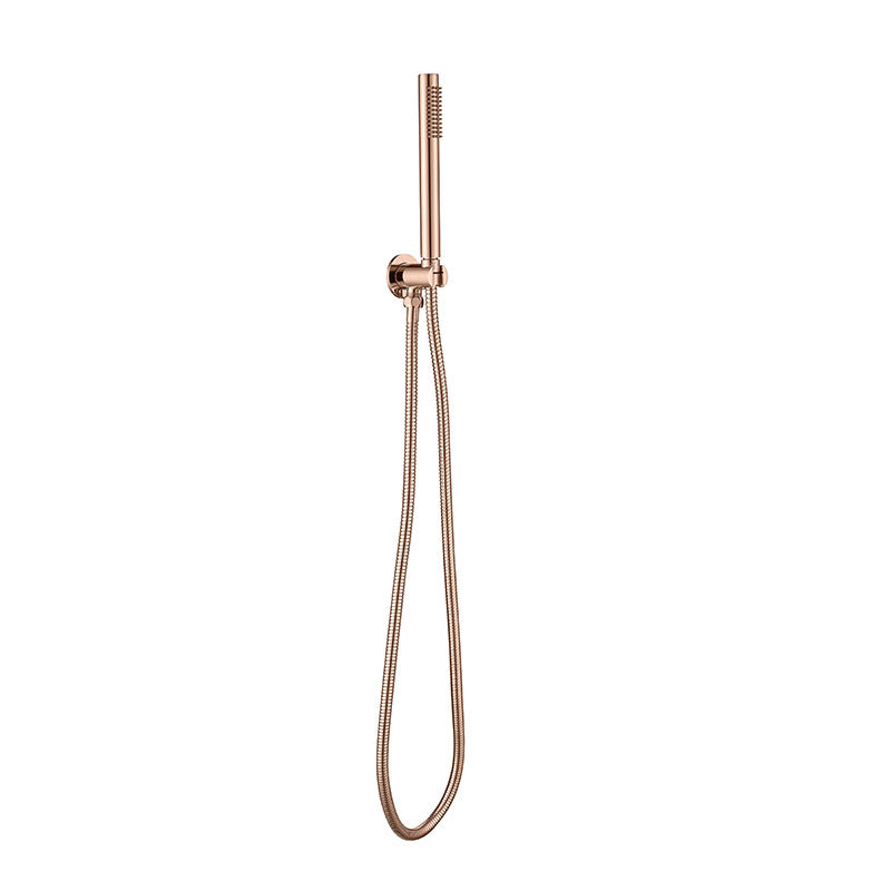 RAINJET Slim Shower Head on Bracket in Champagne Copper