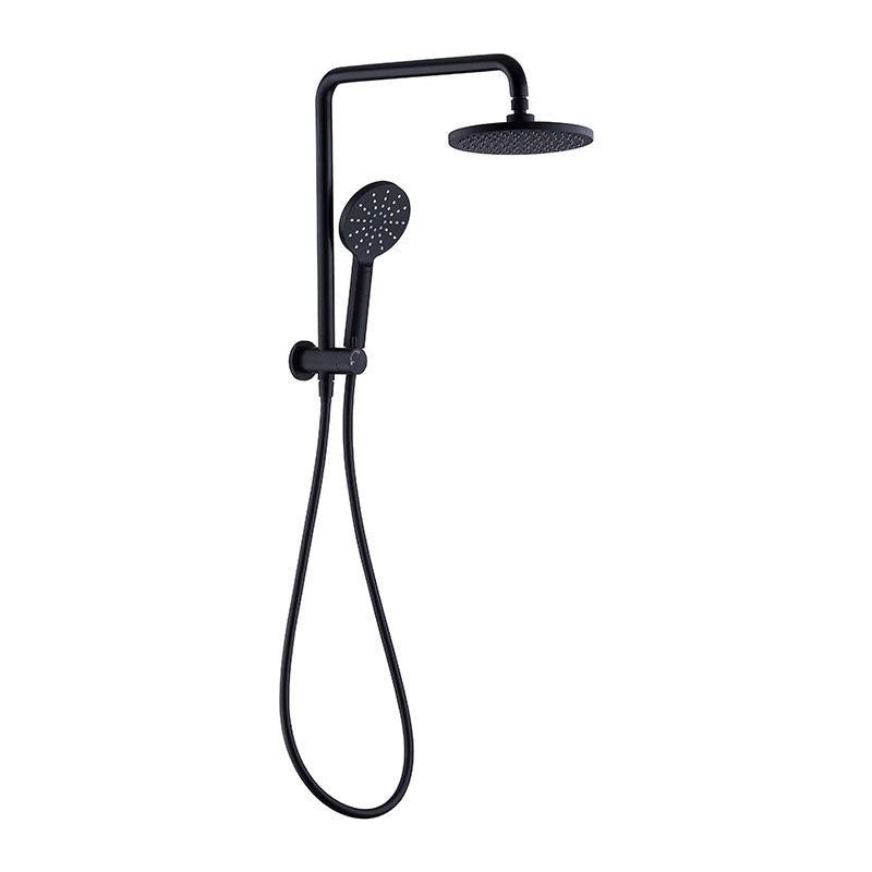 MONDO Round Compact Twin Shower Set in Matte Black