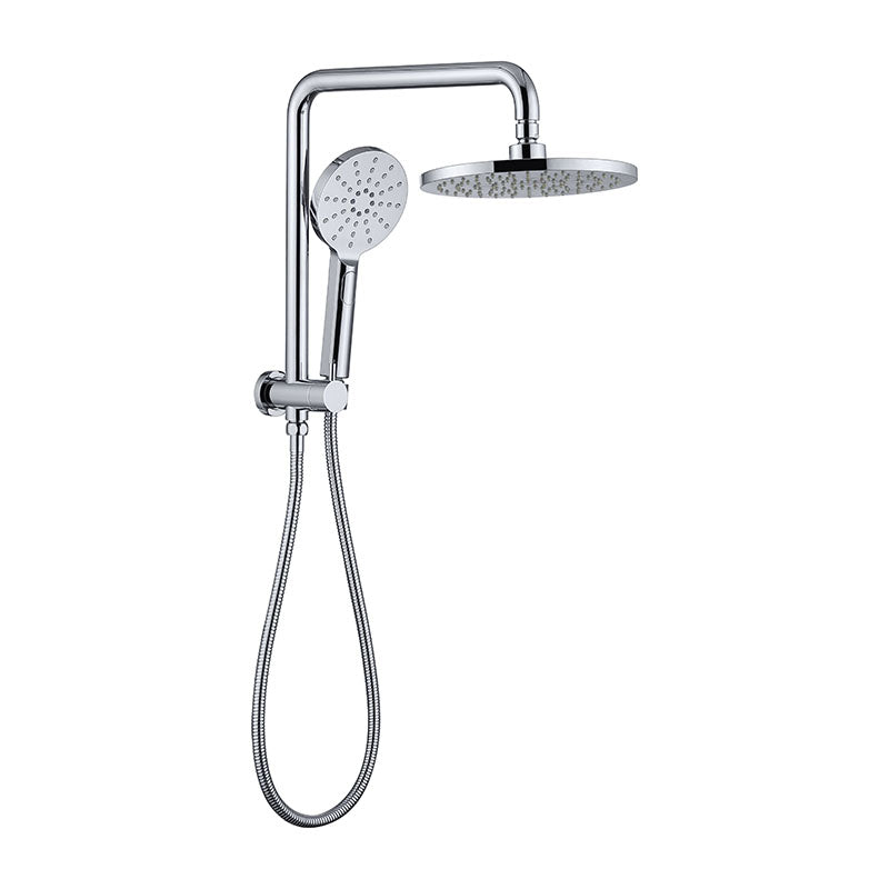 MONDO Round Compact Twin Shower Set in Brushed Nickel