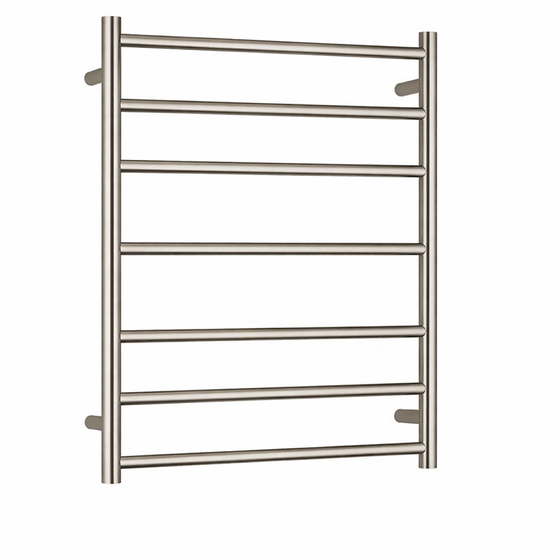 JESS Round 7 Bar Non Heated Towel Ladder in Brushed Nickel 812x620x120mm