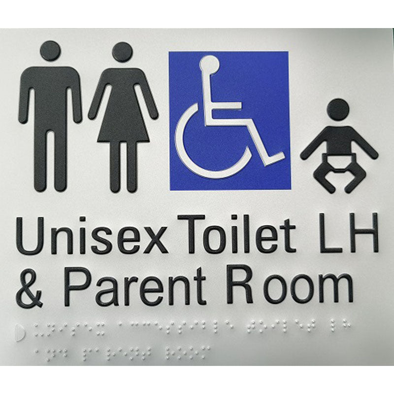 LH Unisex Toilet and Parent Room Sign