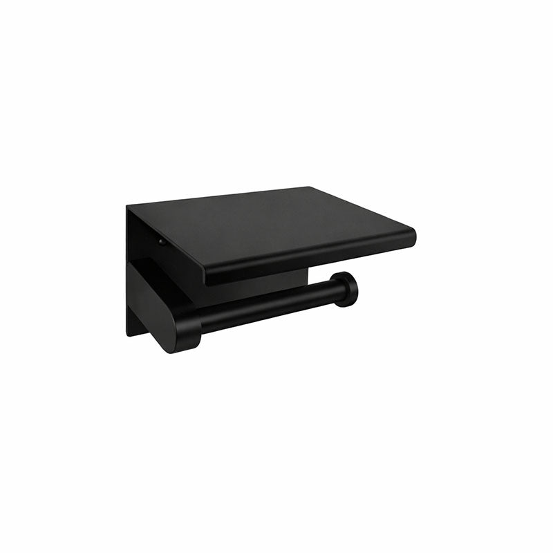 MOBI Toilet Roll Holder with Cover in Matte Black
