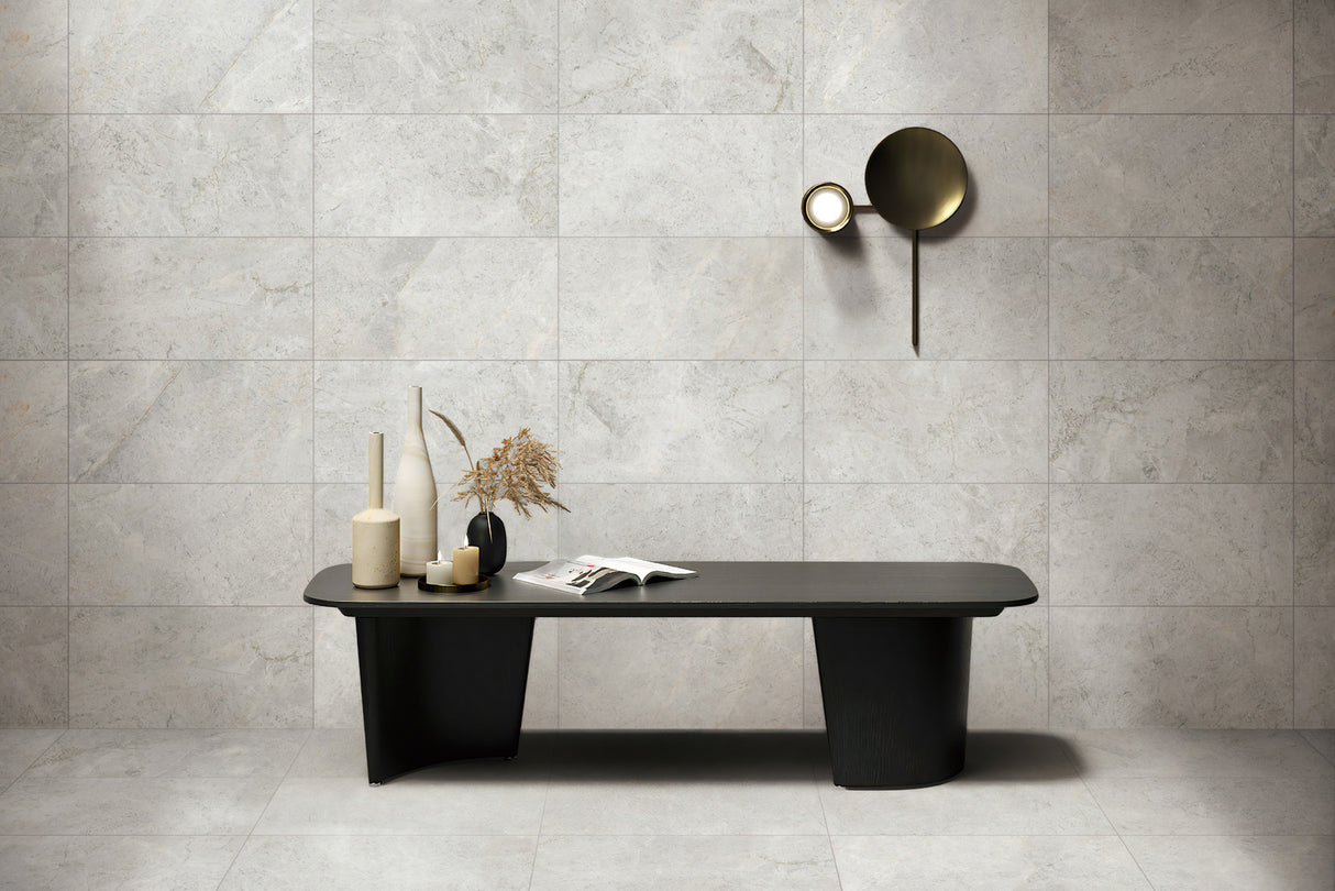 TundraExtra Silver 400x600 20mm Bullnose- Pencil Edge