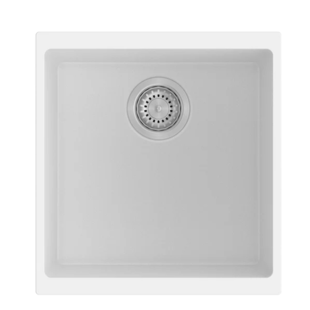 Carysil Enigma 100M Single Bowl Granite Kitchen Sink White 430x460mm
