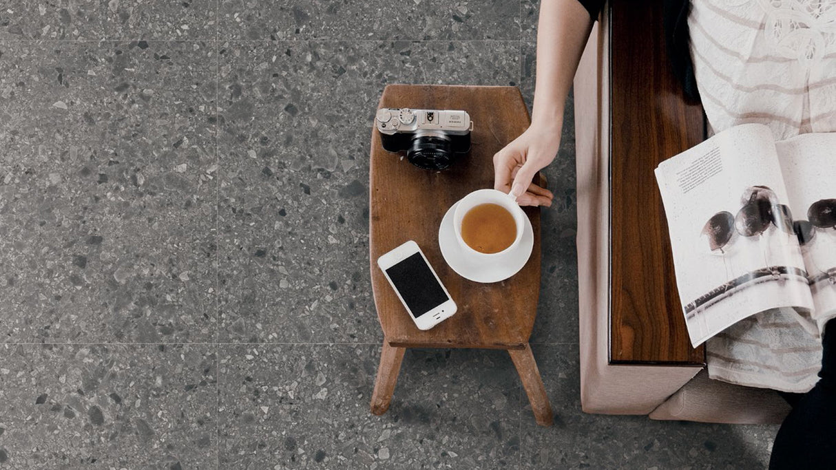 TERRAZZO CHARCOAL 300X600 MATT