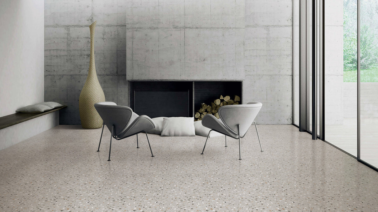 TERRAZZO STONE EARTH 600X600 MATT