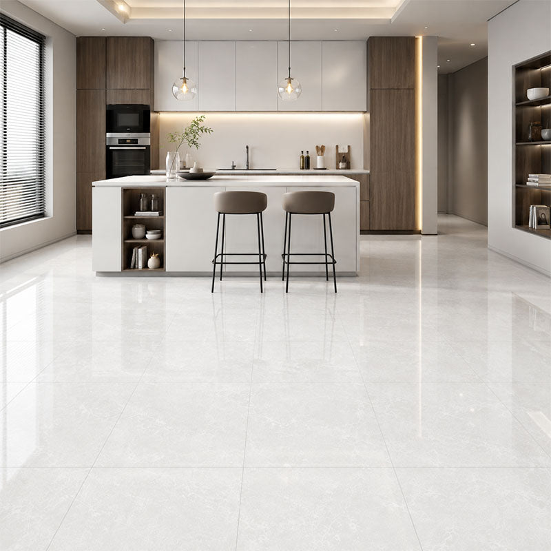 Tesla White Polished 600x600