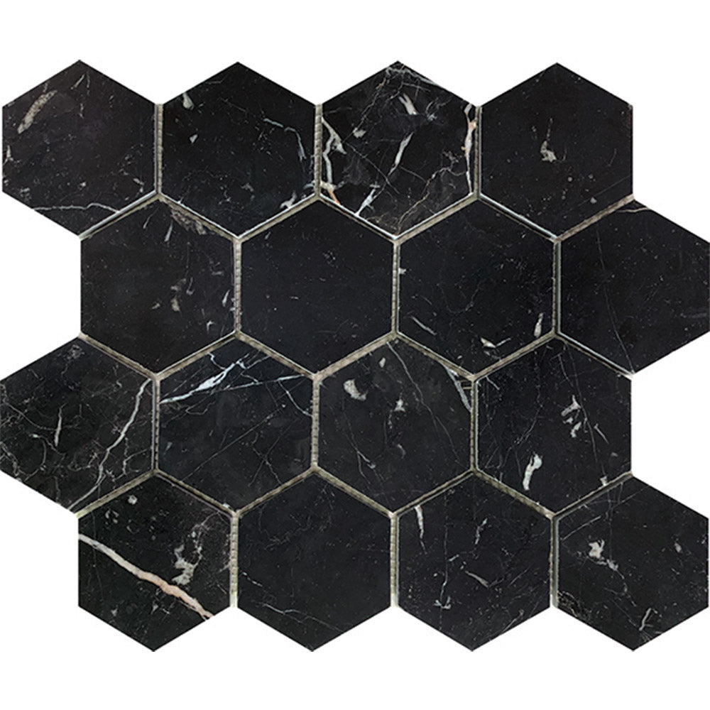 TUSCANY NERO MARQUINA 75 HEXY NEW