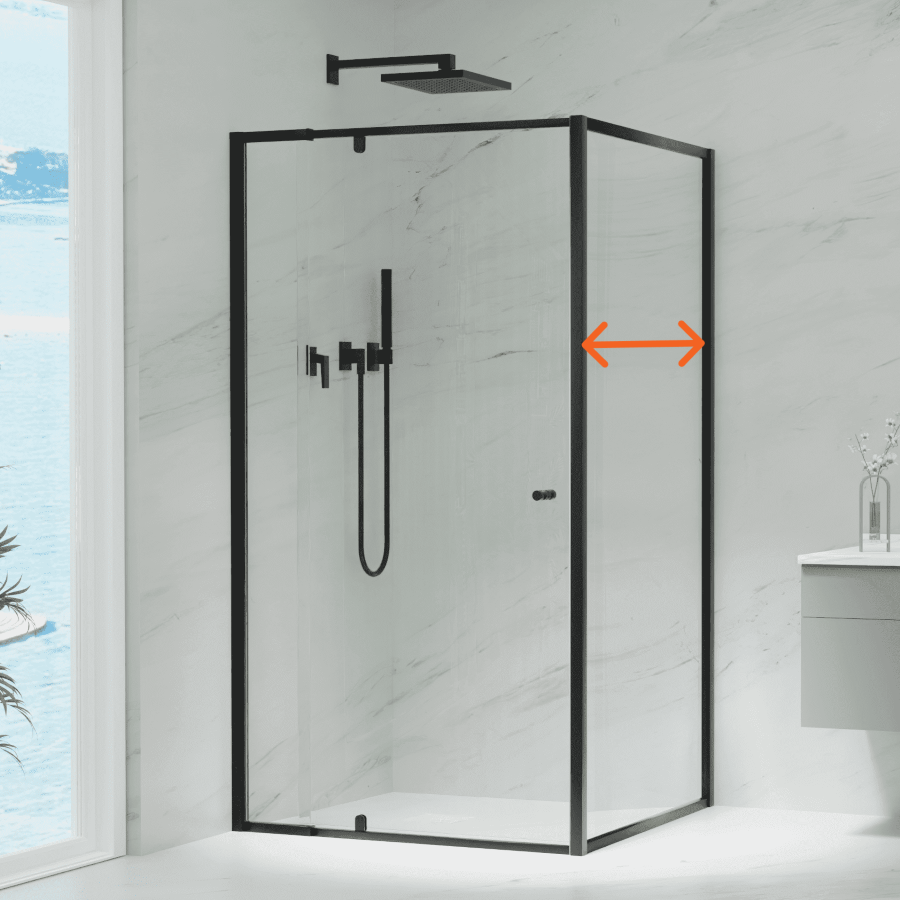 Semi-Frameless Pivot Screen Return Panel 920-940mm Black
