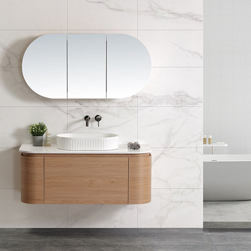 MILAN 1200 Wall Hung Vanity with Stone Top 1190x500x460mm