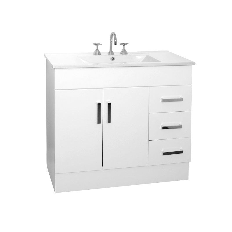 NOVO 900 Solid Door Vanity with Ceramic Top 880x860x450mm