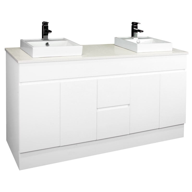 ROXIO 1500 Vanity with Double Bowl Ceramic Top 1480x800x450mm