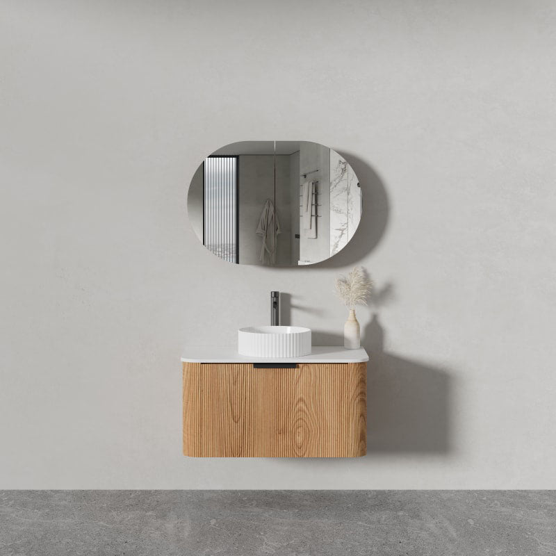 STELLA 900 Wall Hung Vanity with Stone Top 890x500x450mm