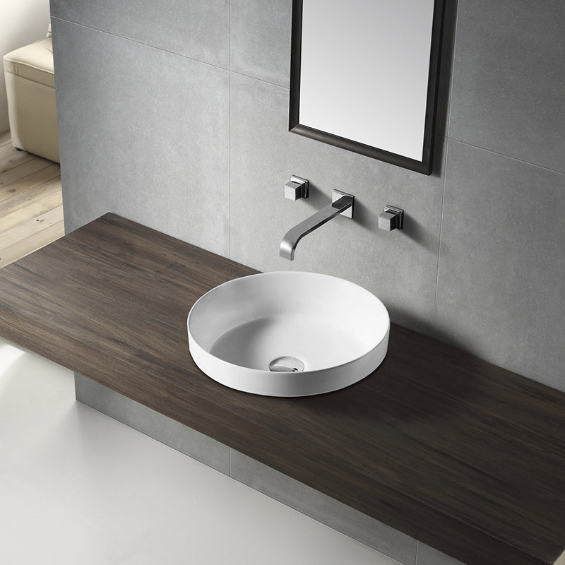 JESS Half Insert Basin in Gloss White Finish 360x360x120mm