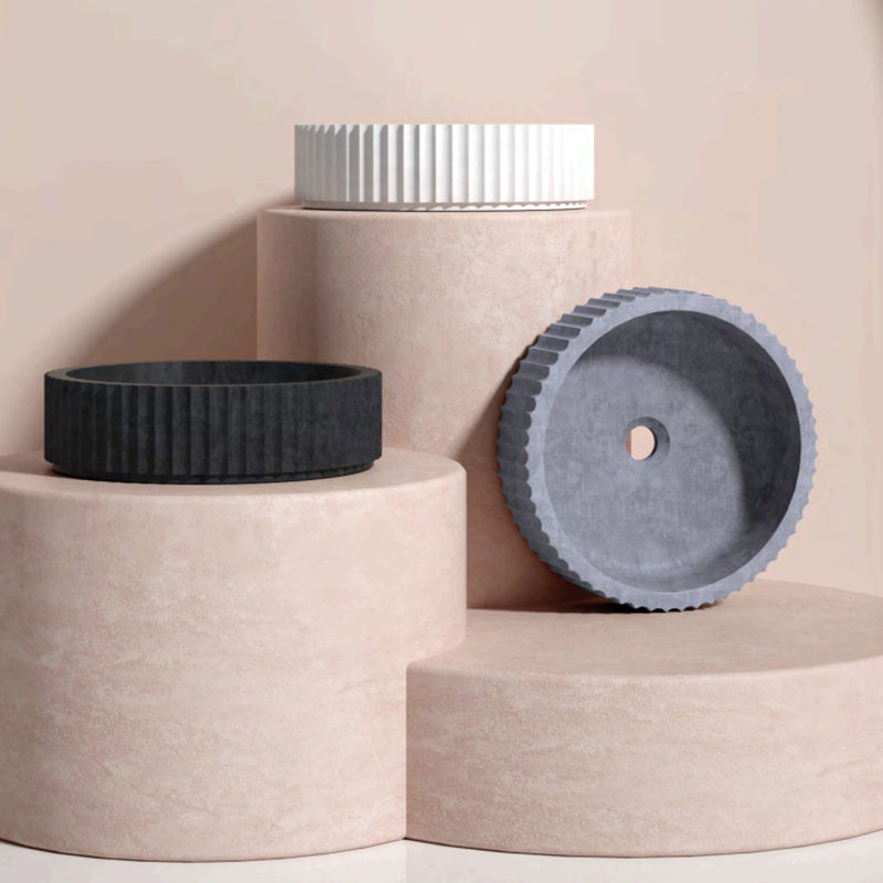 PIAZA Above Counter Basin in Matte White 400x400x110mm