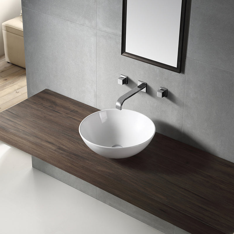 ETERNAL Above Counter Basin in Matte White Finish 400x400x130mm