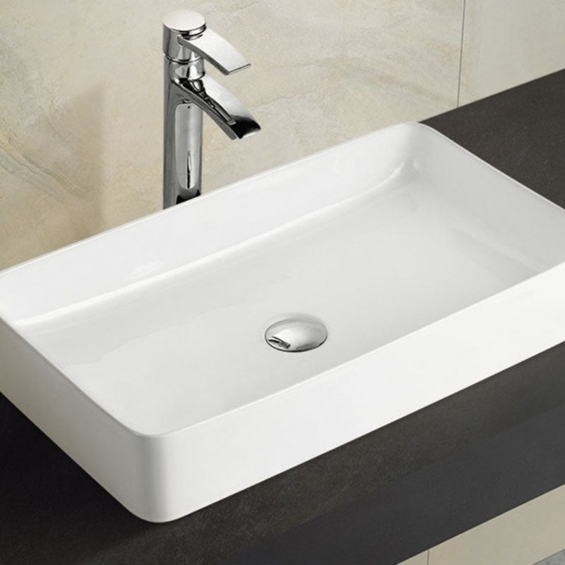 DIOR-II Above Counter Basin in Matte White Finish 505x340x110mm