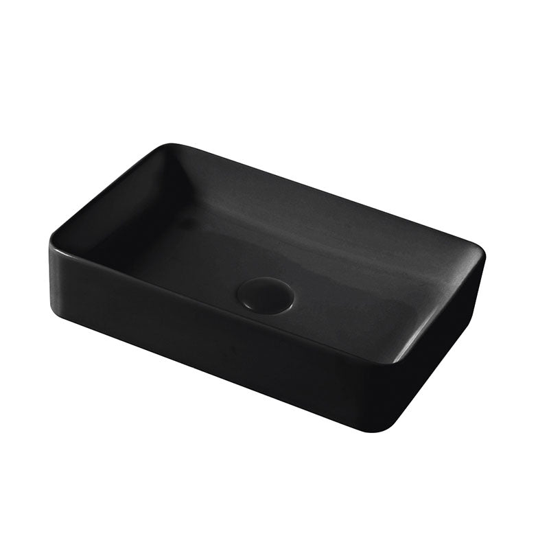 DIOR-II Above Counter Basin in Matte Black Finish 505x340x110mm