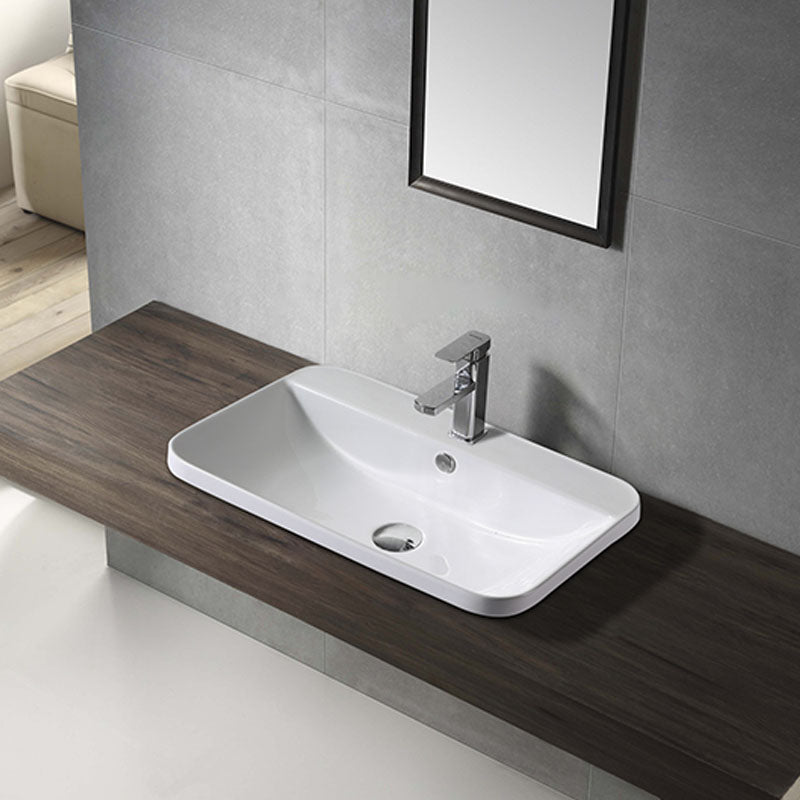 VENICE Half Insert Basin Gloss White 600x400x160mm