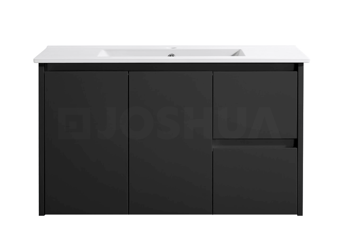 Sierra(Hung) Series Gloss Black Overall 880X355X520mm CABINET ONLY