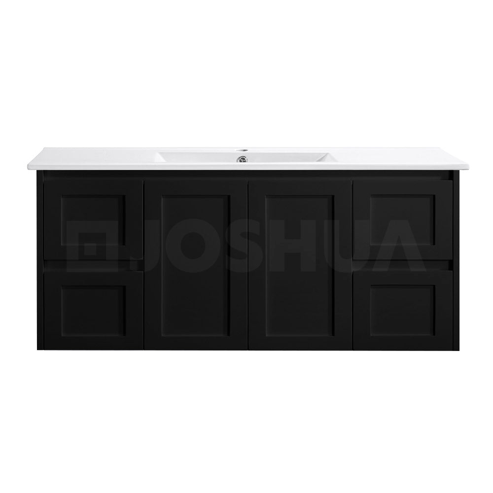 Vintage (Hung) Series Gloss Black 1200mm CABINET ONLY Suits Double Bowl