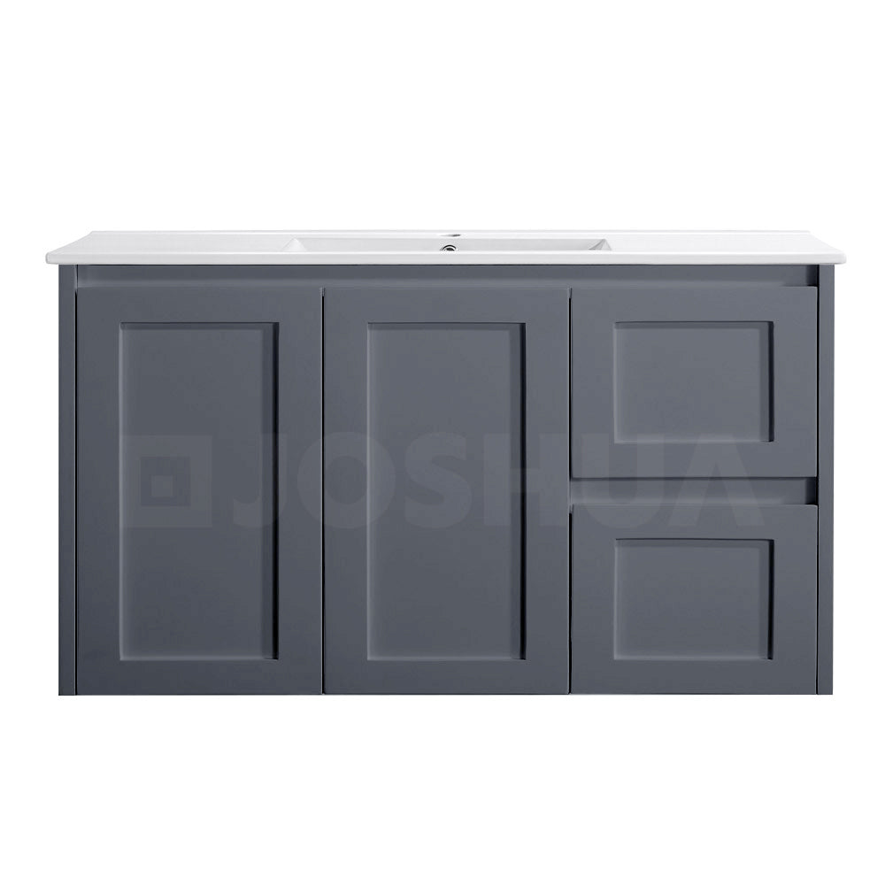 Vintage (Hung) Series Matt Grey 900mm CABINET ONLY Suits Single Bowl