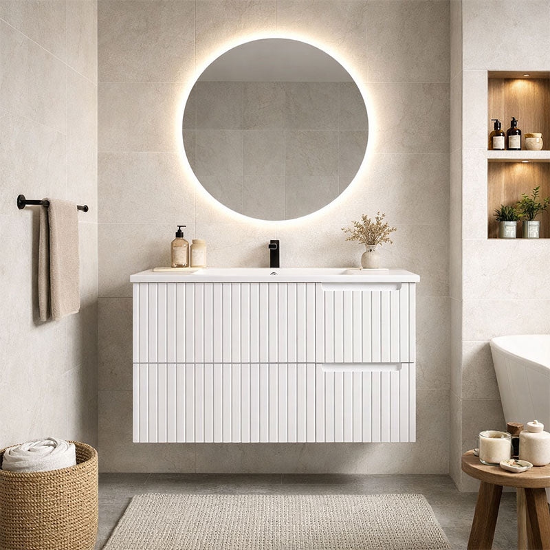 Elena Series Wall Hung Matt White 880x455x540mm CABINET ONLY