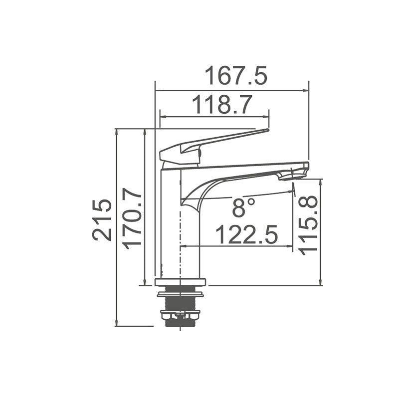 EXON Basin Mixer in Chrome