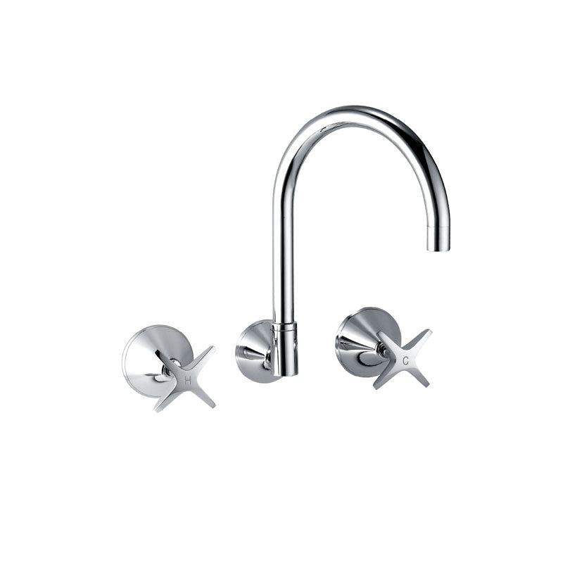 SEASTAR Wall Sink/Laundry Set Chrome Finish