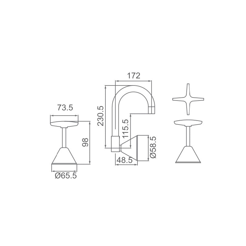 SEASTAR Wall Sink/Laundry Set Chrome Finish