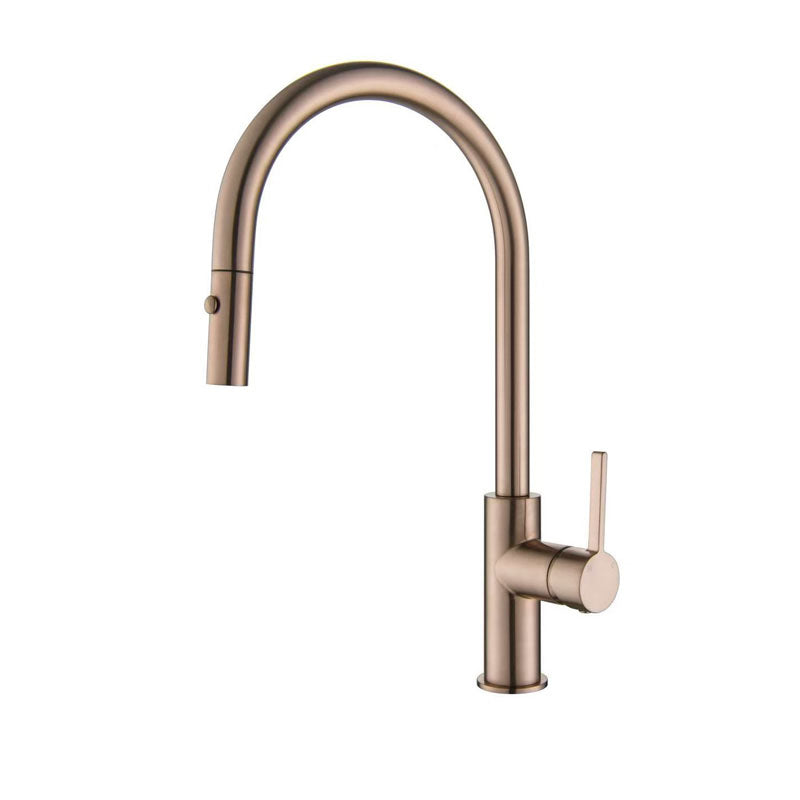 KENZO Pull Out Sink Mixer in Champagne Copper