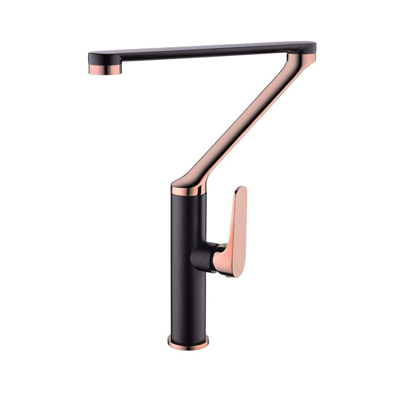 EXON 7 Sink Mixer in Rose Gold and Black