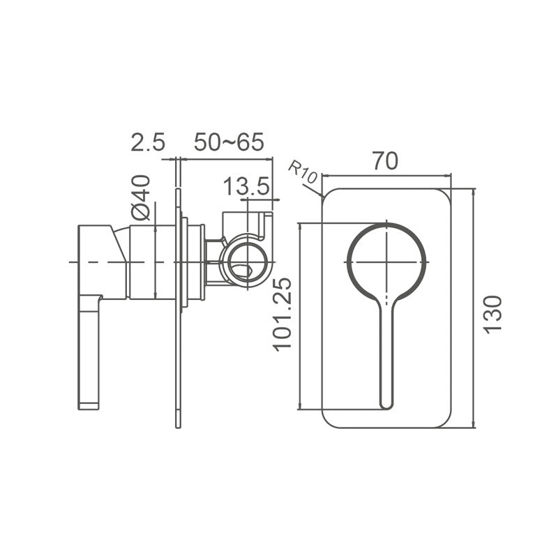 KENZO Shower Mixer in Gun Metal