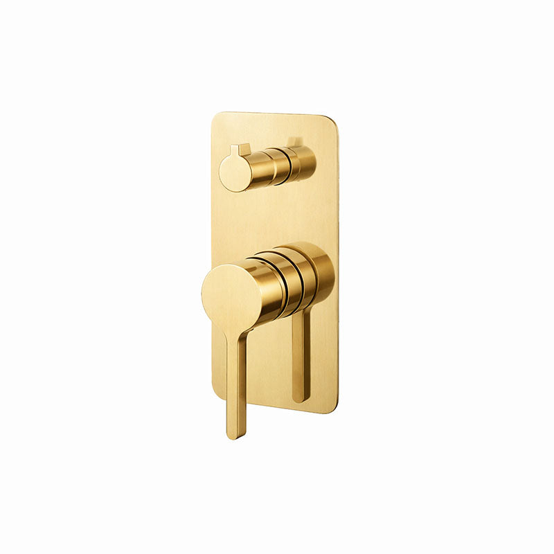 KENZO Shower Mixer with Diverter in Brushed Brass