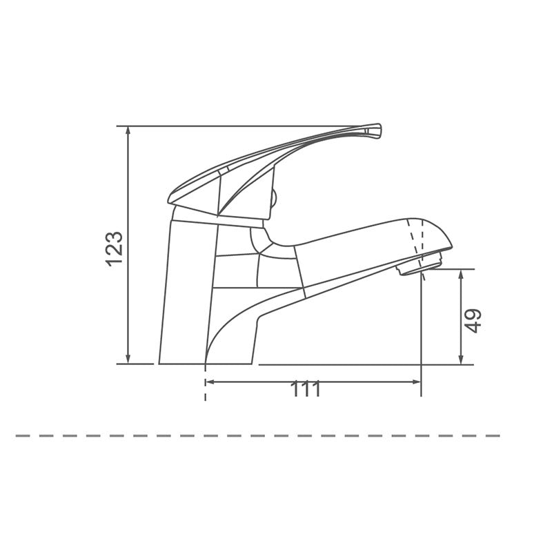 MOBI Fixed Basin Mixer in Chrome