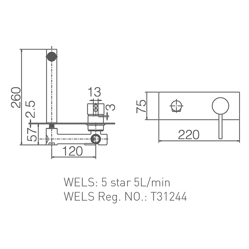 JESS Basin/Bath Set with Curved Spout in Gun Metal