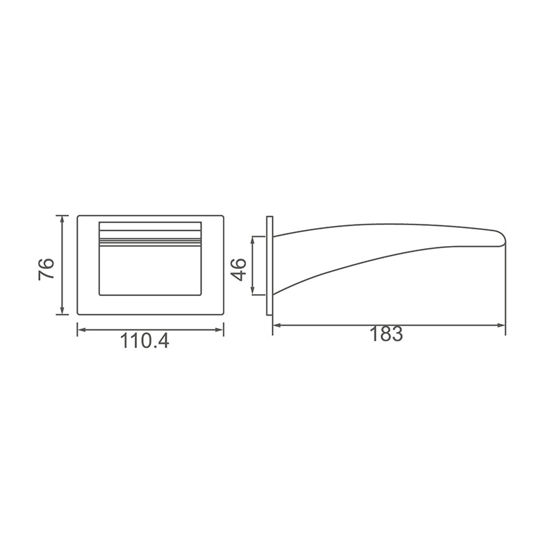 ACQUA Waterfall Bath Spout in Chrome