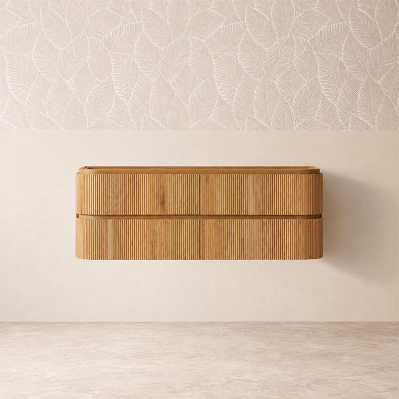 Windsor Series Wall Hung Vanity Rosewood Single Bowl 1480x455x540mm With Stone Top & Undermount Basin