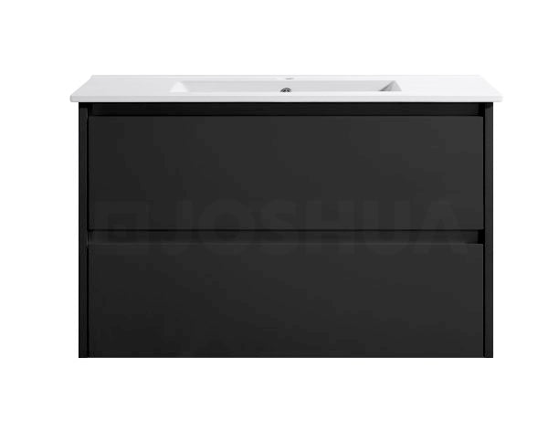 Moddra(Hung) Series Gloss Black Overall 880x455x540mm VANITY SET With Stone Top & Ceramic Undermount Basin