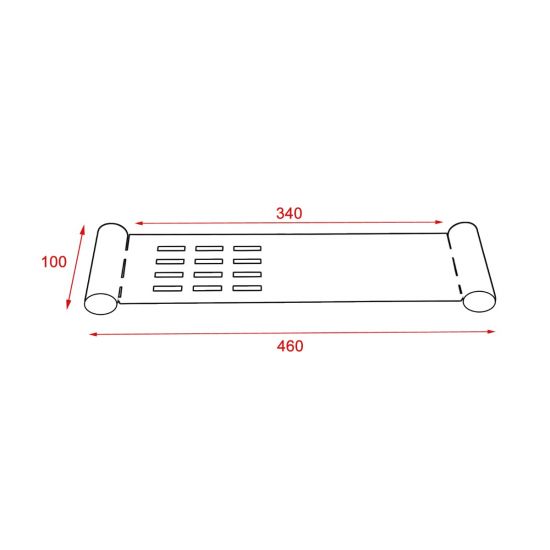 Esperia Gun Metal Grey Towel Shelf