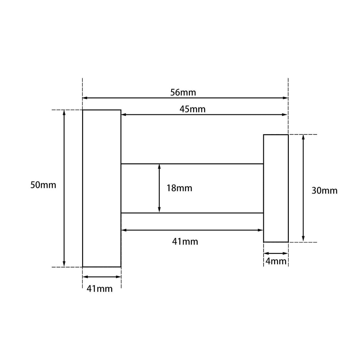 LUCID PIN Series Robe Hook Brushed Nickel