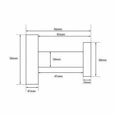 LUCID PIN Series Robe Hook Gun Metal Grey