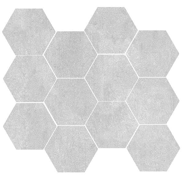 Bloom Ash Grey Hexagon Mosaic 26.5x30.5 Matt