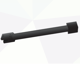 VERTICAL SUPPORT ARM MATTE BLACK CUT TO REQUIRED SIZE 600mm long