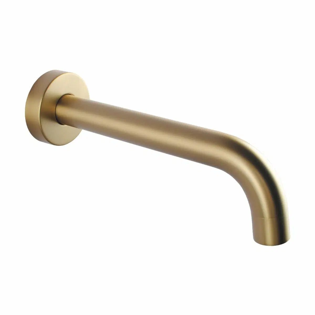 LUCID PIN Series Round Bathtub/Basin Wall Spout Brushed Brass