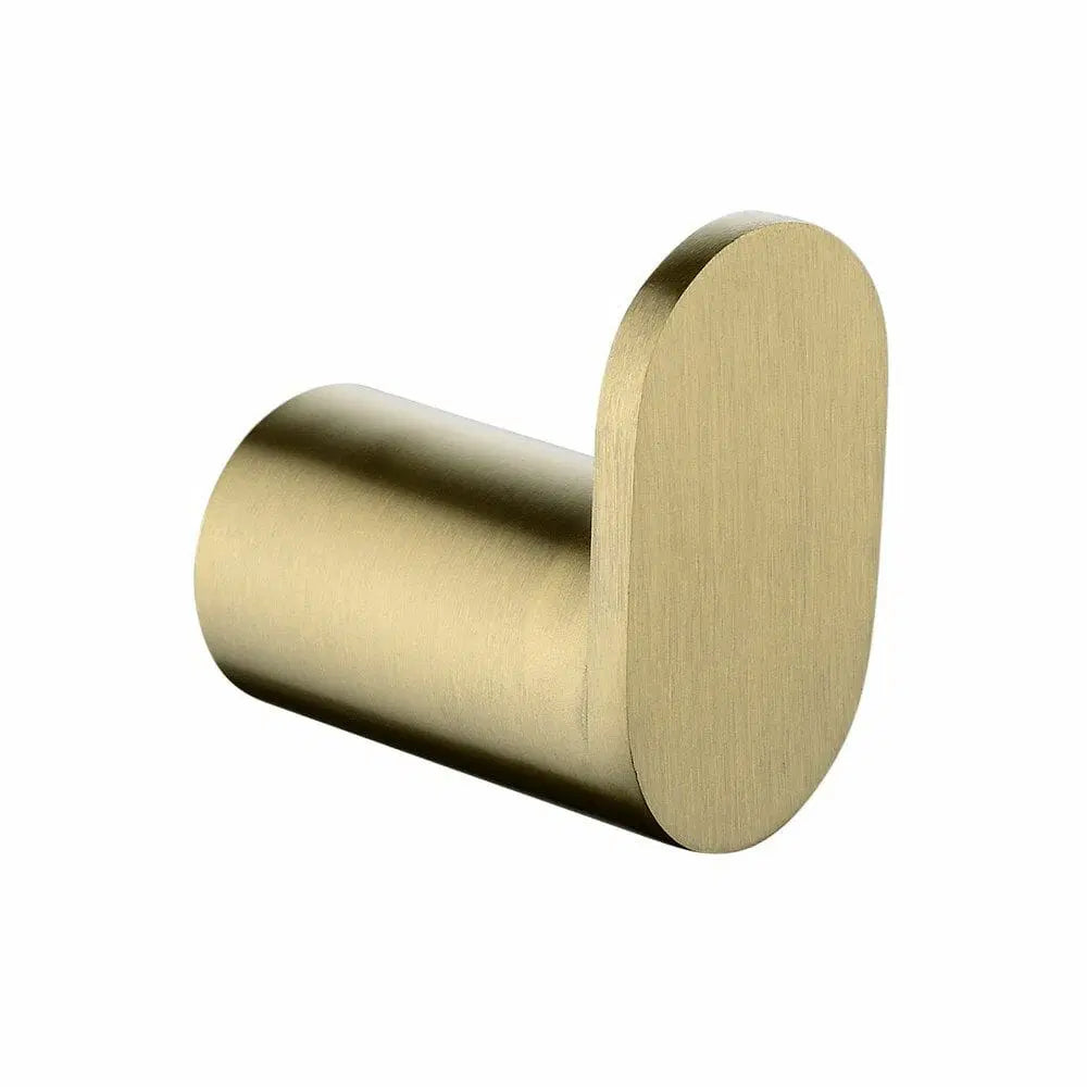 RUSHY Series Round Robe Hook Brushed Brass