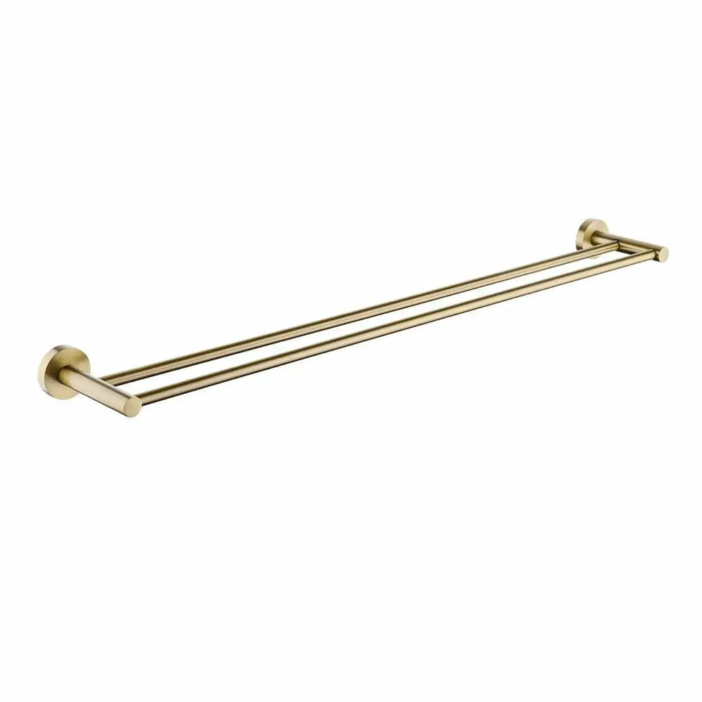 LUCID PIN Series Double Towel Rail Rail Brushed Brass 800mm