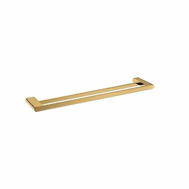 VOG Series Double Towel Rail Brushed Brass 600mm