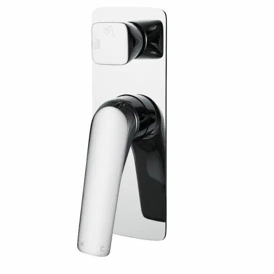 AU Series Square Shower/Bath Wall Mixer with Diverter Chrome