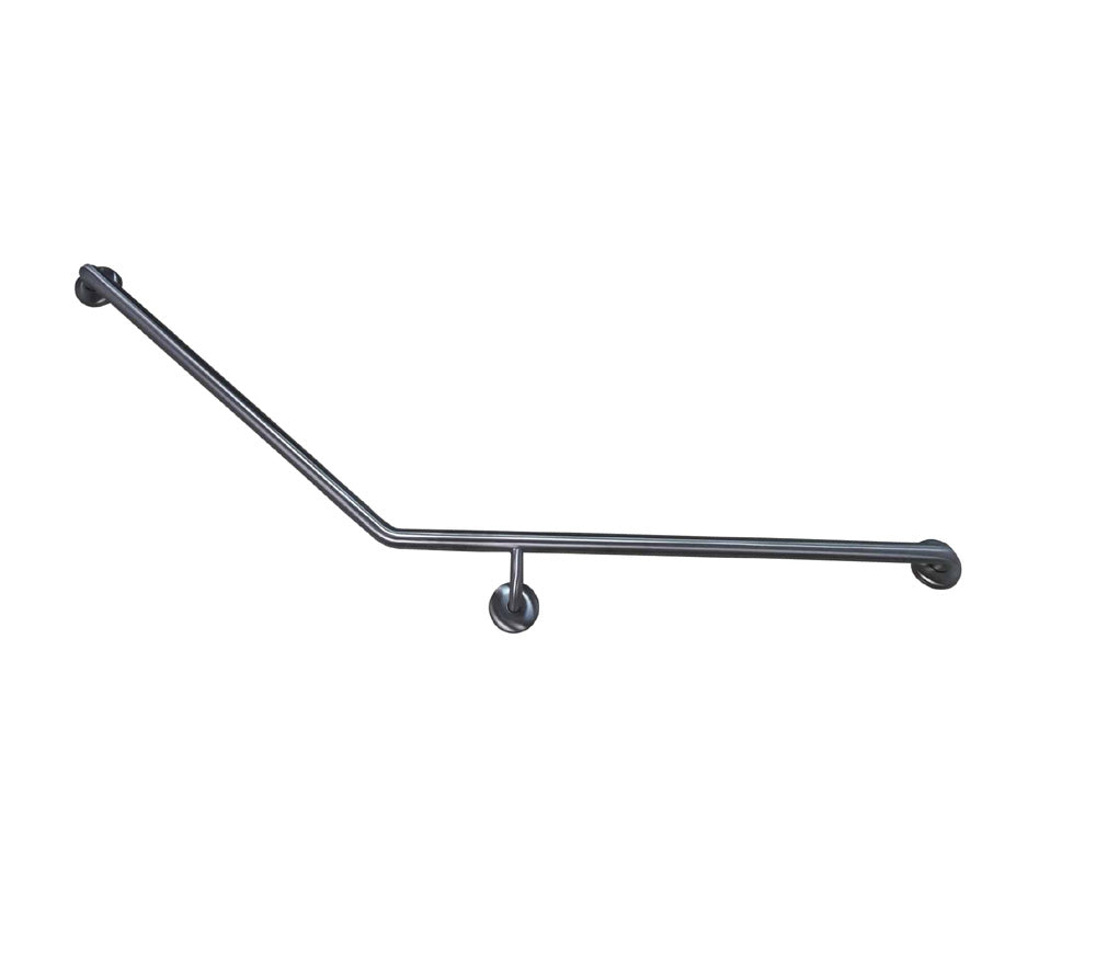 MOBI CARE Curved Grab Rail in Matte Black - LH